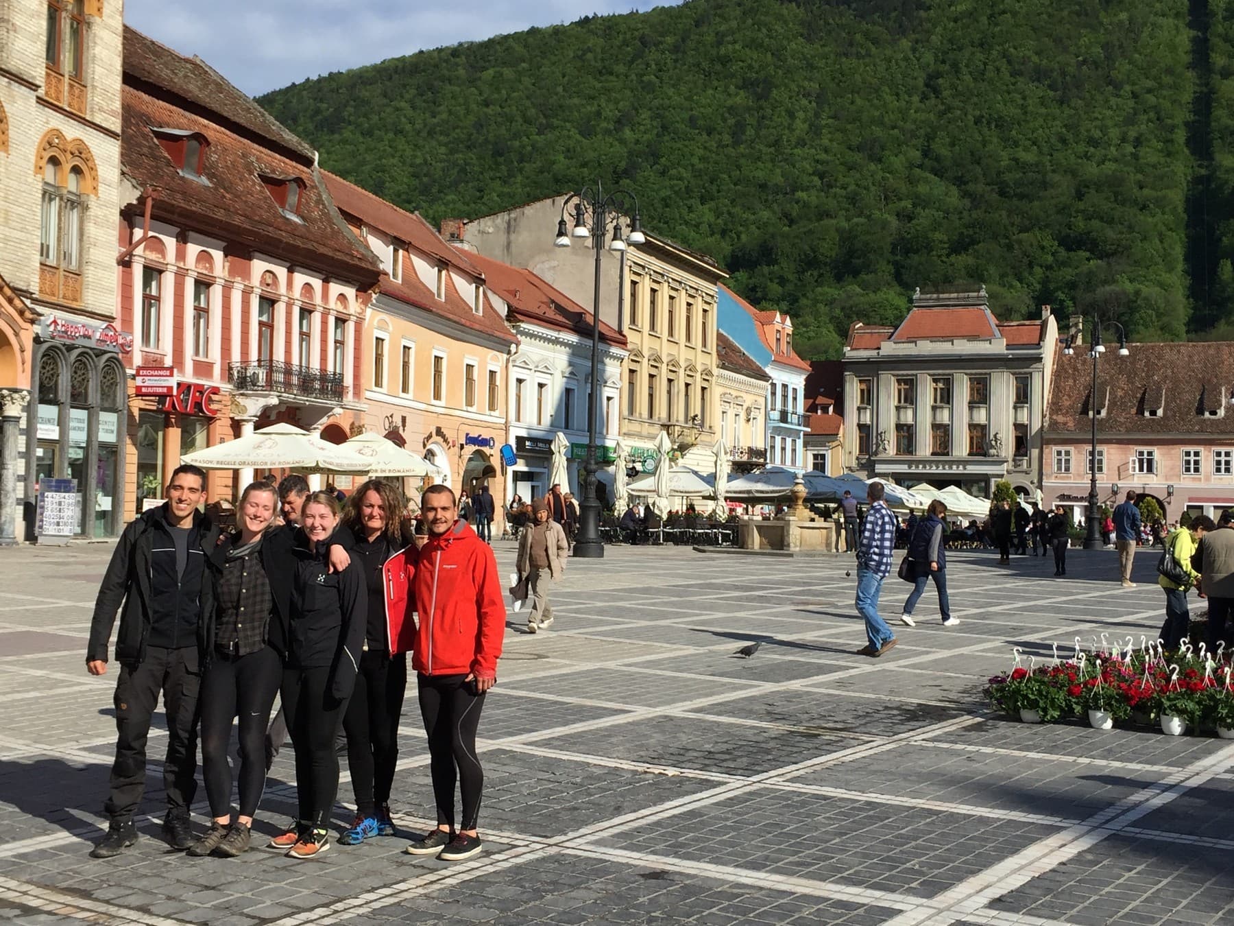 Exploring the city of Brașov - here at the main square