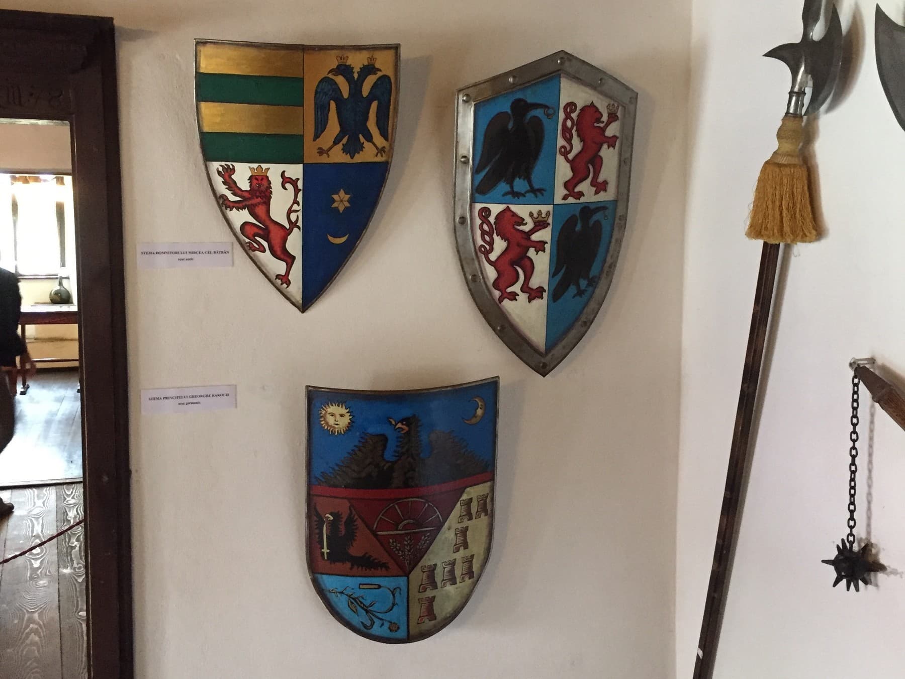 Coat of arms on the walls of Bran Castle