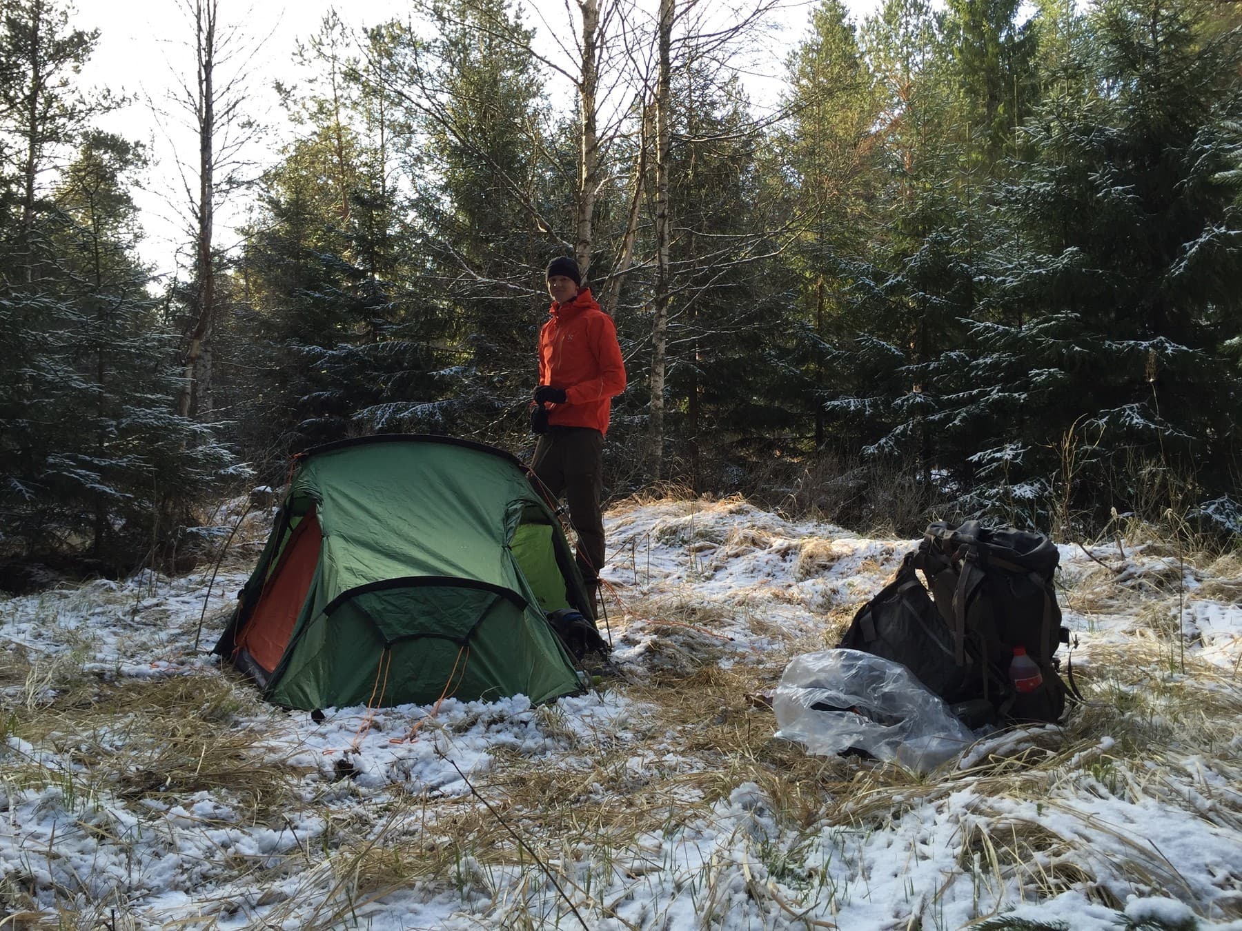 Waking up to snow on the first morning - surprise!