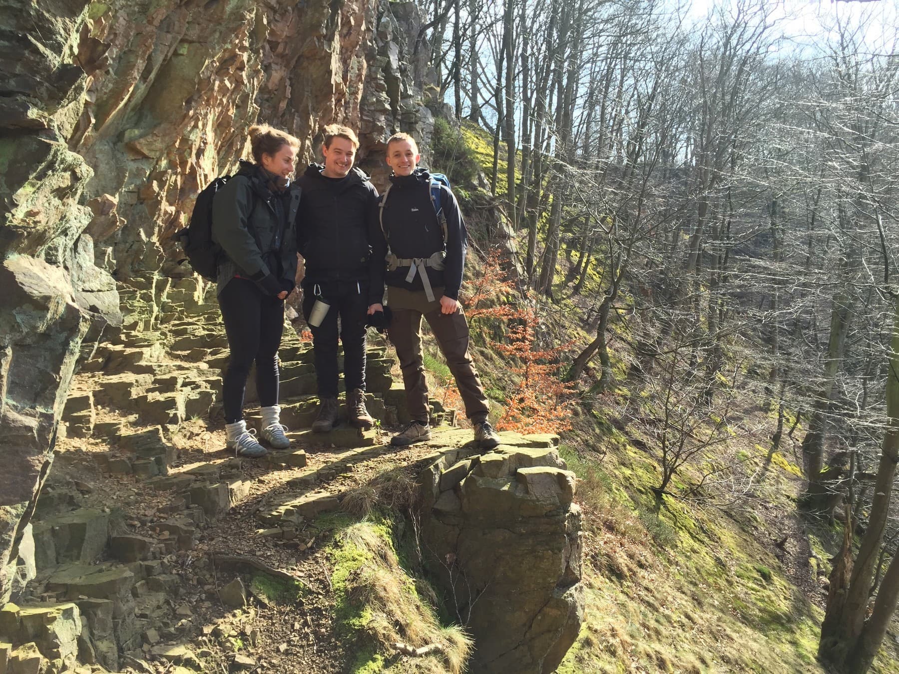 Hiking the steep cliffs around Odensjön