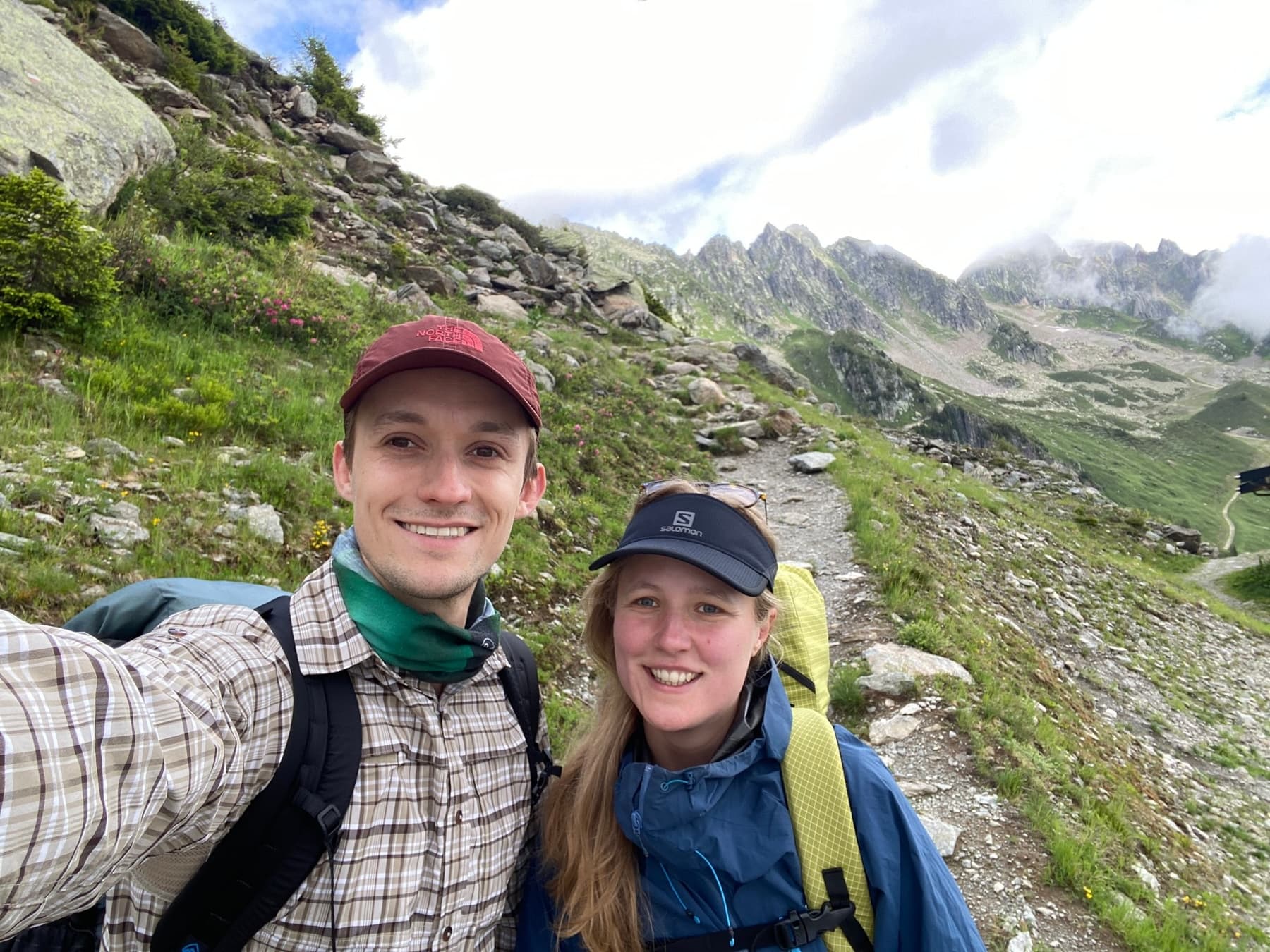 Heading out from Chamonix on the reverse TMB