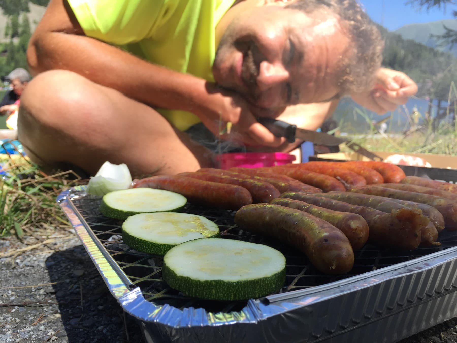 Grilling by the Champex-Lac lake